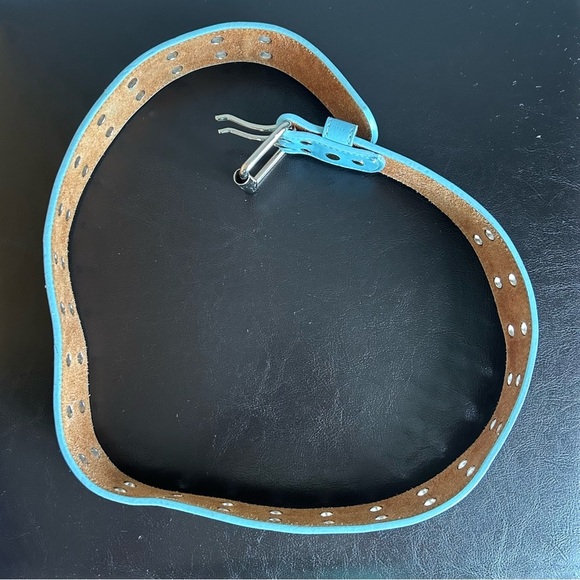 Baby Blue Double Eyelet Y2K Style Belt - Picture 3 of 13